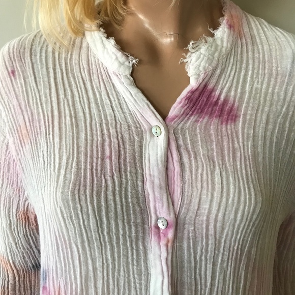 Free People Tie-Dye Button-Up Midi Dress - Picture 6 of 11